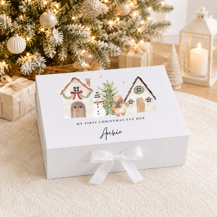 Personalised Christmas Village My First Christmas Eve Box