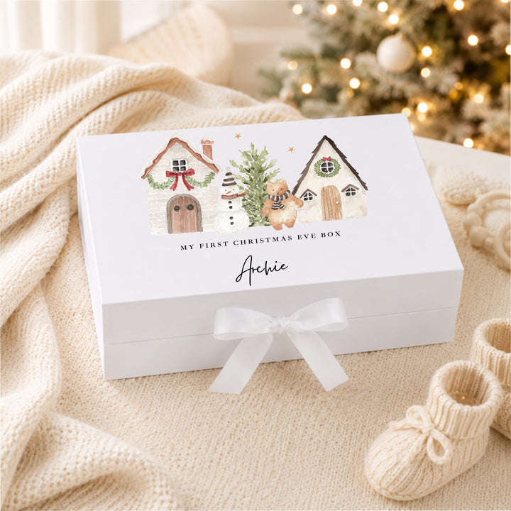 Personalised Christmas Village My First Christmas Eve Box