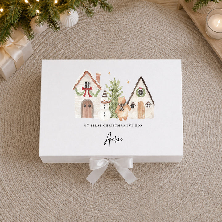 Personalised Christmas Village My First Christmas Eve Box