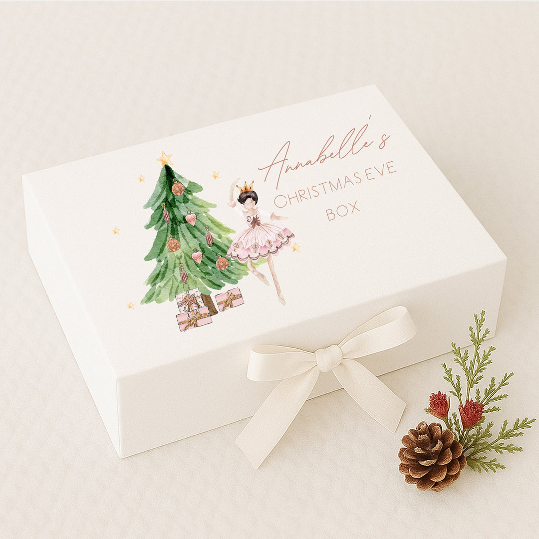 Personalised Pink Ballerina Christmas Eve Box