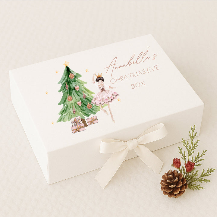 Personalised Pink Ballerina Christmas Eve Box